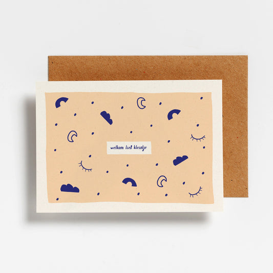 WENSKAART - WELKOM LIEF KLEINTJE PATTERN