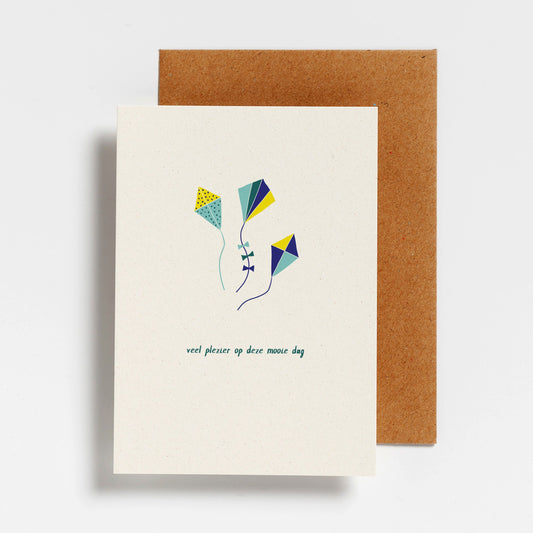 WENSKAART - VEEL PLEZIER OP DEZE MOOIE DAG BLAUW