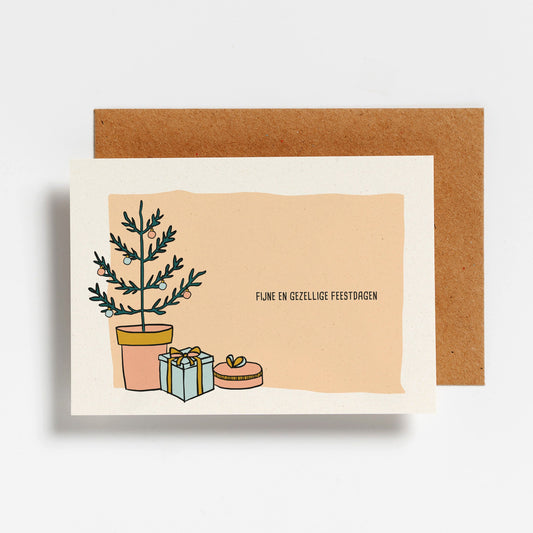 WENSKAART - FIJNE EN GEZELLIGE FEESTDAGEN