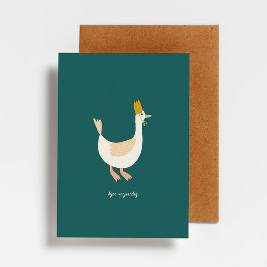 WENSKAART - FIJNE VERJAARDAG EEND