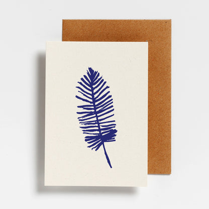 WENSKAART - BLUE LEAVE