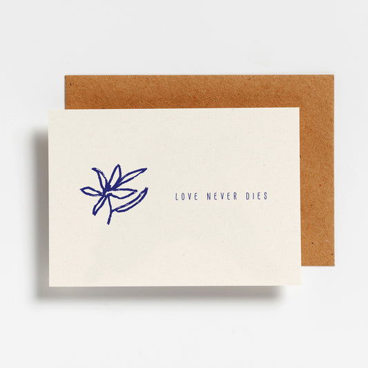 WENSKAART - BLUE LOVE NEVER DIES