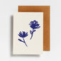 WENSKAART - BLUE TWO FLOWERS