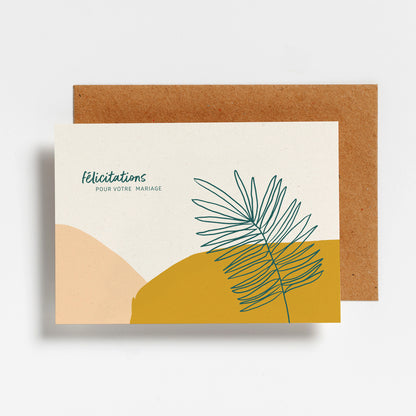 CARTE DE VŒUX - FELICITATIONS POUR VOTRE MARIAGE