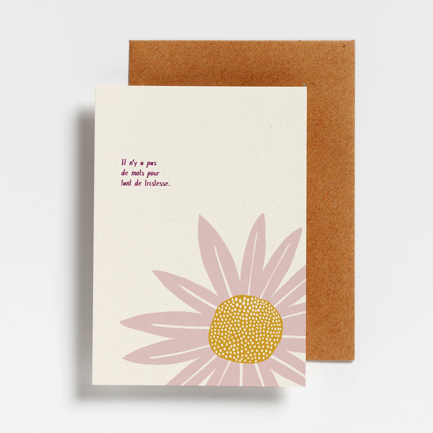 CARTE DE VŒUX - IL N'Y A PAS DE MOTS POUR TANT DE TRISTESSE