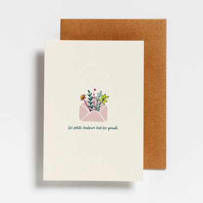 CARTE DE VŒUX - LES PETITS BONHEURS FONT LES GRANDS