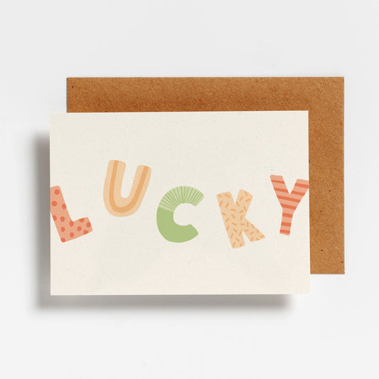 WENSKAART - LETTERS LUCKY